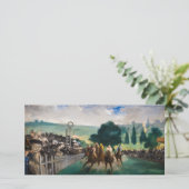 Edouard Manet - De Reizen bij Longchamp Bedankkaart (Staand voorkant)