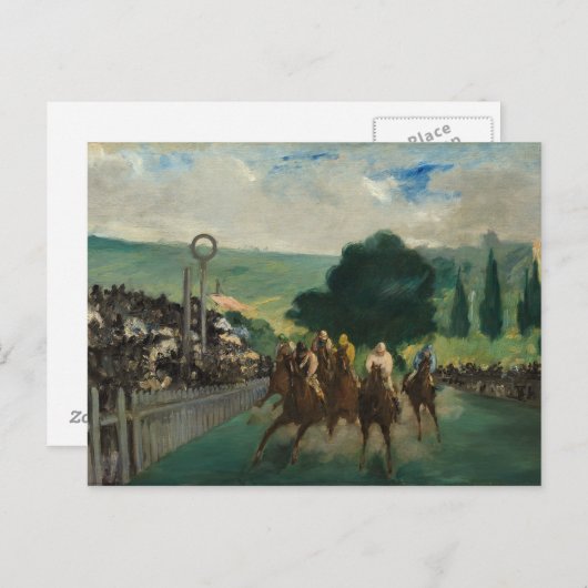 Edouard Manet - De Reizen bij Longchamp Briefkaart (Voorkant / Achterkant)