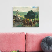 Edouard Manet - De Reizen bij Longchamp Canvas Afdruk (Insitu (Woonkamer))