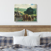 Edouard Manet - De Reizen bij Longchamp Canvas Afdruk (Insitu (Slaapkamer))