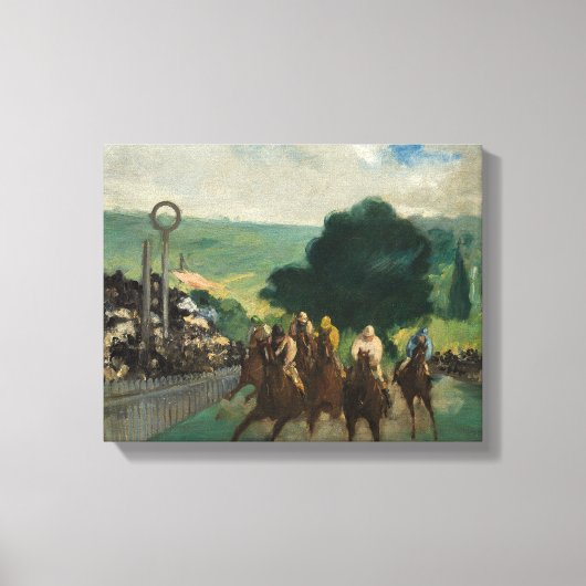 Edouard Manet - De Reizen bij Longchamp Canvas Afdruk (Voorkant)