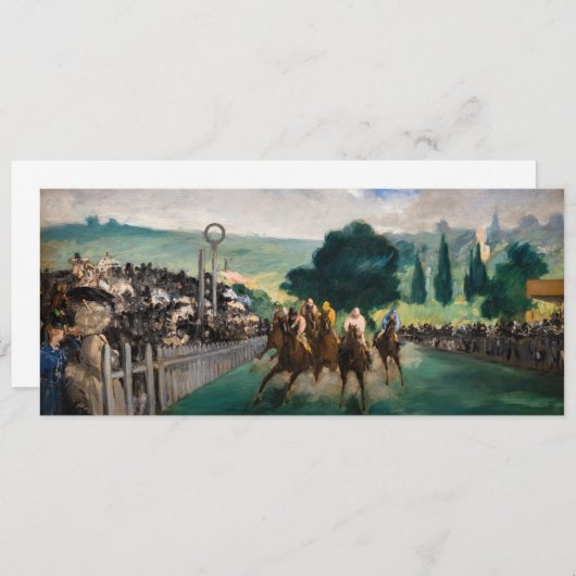 Edouard Manet - De Reizen bij Longchamp Kaart (Voorkant / Achterkant)