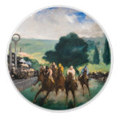 Edouard Manet - De Reizen bij Longchamp Keramische Knop (Voorkant)