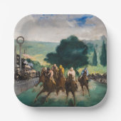 Edouard Manet - De Reizen bij Longchamp Papieren Bordje (Voorkant)