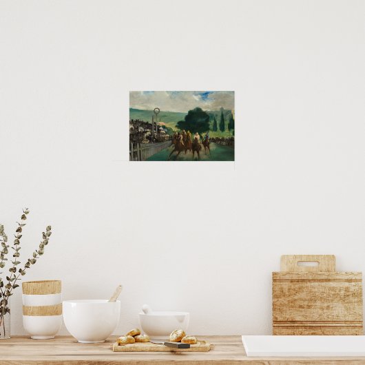 Edouard Manet - De Reizen bij Longchamp Poster (Keuken)