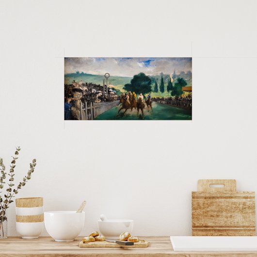 Edouard Manet - De Reizen bij Longchamp Poster (Keuken)