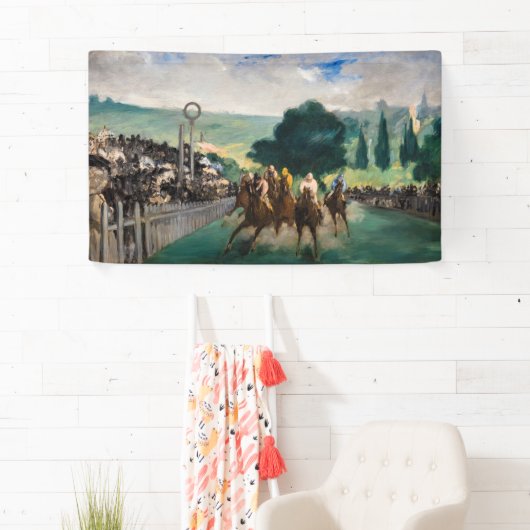 Edouard Manet - De Reizen bij Longchamp Spandoek (Insitu)