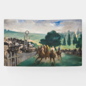Edouard Manet - De Reizen bij Longchamp Spandoek (Horizontaal)