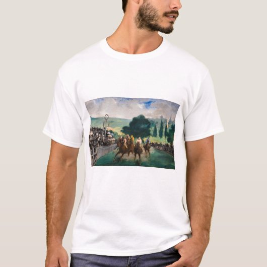 Edouard Manet - De Reizen bij Longchamp T-shirt (Voorkant)