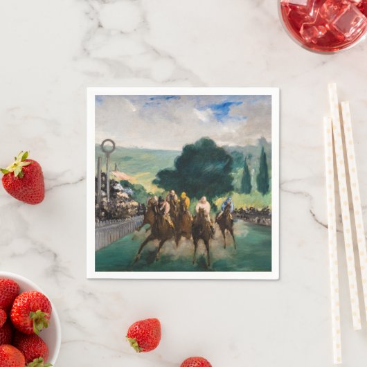 Edouard Manet - De Rennen in Longchamp Servet (Insitu)