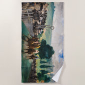 Edouard Manet - De Rennen in Longchamp Strandlaken (Voorkant)