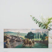 Edouard Manet - De renpaarden in Longchamp Kaart (Staand voorkant)