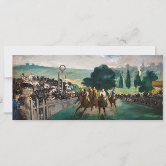 Edouard Manet - De renpaarden in Longchamp Kaart (Voorkant)
