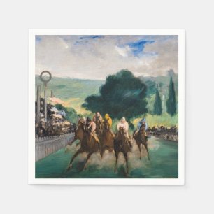 Edouard Manet - De renpaarden in Longchamp Servet
