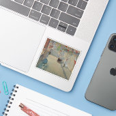 Édouard Manet - De Rue Mosnier met vlaggen Sticker (Laptop met iPhone)