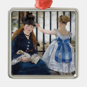 Edouard Manet - De Spoorlijn Metalen Ornament