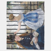 Edouard Manet - De Spoorweg Fleece Deken (Voorkant)