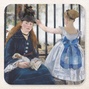 Edouard Manet - De Spoorweg Kartonnen Onderzetters