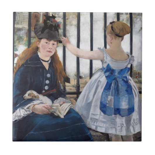 Edouard Manet - De Spoorweg Tegeltje (Voorkant)