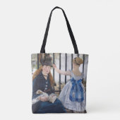 Edouard Manet - De Spoorweg Tote Bag (Achterkant)