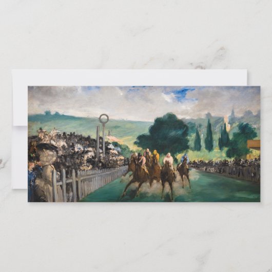 Edouard Manet - De Wedrennen in Longchamp Bedankkaart (Voorkant)