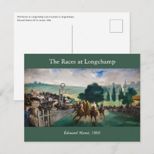 Edouard Manet - De Wedrennen in Longchamp Briefkaart