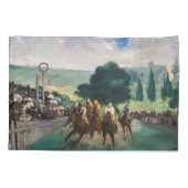 Edouard Manet - De Wedrennen in Longchamp Kussensloop (Achterkant)