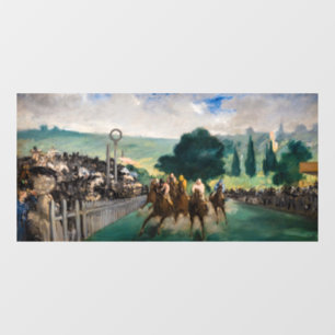 Edouard Manet - De Wedrennen in Longchamp Raamsticker