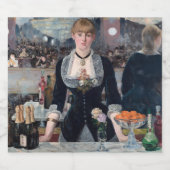 Edouard Manet - Een bar bij de Folies-Bergere Bier Etiket (Enkel label)