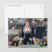 Edouard Manet - Een bar bij de Folies-Bergere Briefkaart (Voorkant / Achterkant)
