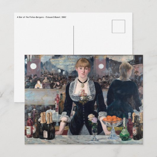 Edouard Manet - Een bar bij de Folies-Bergere Briefkaart (Voorkant / Achterkant)