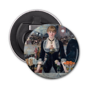 Edouard Manet - Een bar bij de Folies-Bergere Button Flesopener
