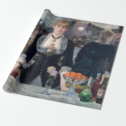 Edouard Manet - Een bar bij de Folies-Bergere Cadeaupapier (Uitgerold)