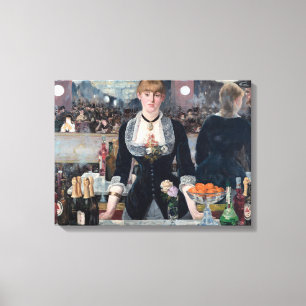 Edouard Manet - Een bar bij de Folies-Bergere Canvas Afdruk