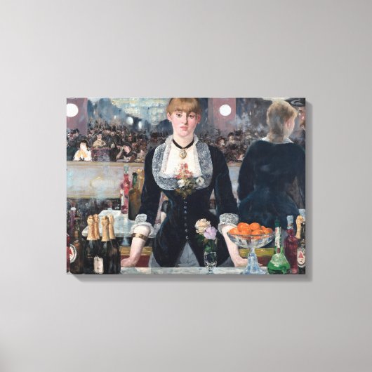 Edouard Manet - Een bar bij de Folies-Bergere Canvas Afdruk (Voorkant)