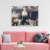 Edouard Manet - Een bar bij de Folies-Bergere Canvas Afdruk (Insitu (Woonkamer))