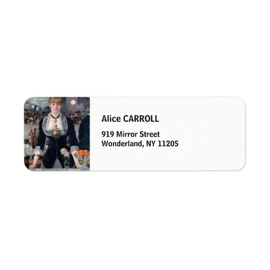 Edouard Manet - Een bar bij de Folies-Bergere Etiket (Voorkant)