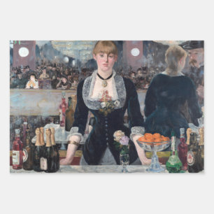 Edouard Manet - Een bar bij de Folies-Bergere Inpakpapier Vel