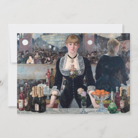Edouard Manet - Een bar bij de Folies-Bergere Kaart (Voorkant)