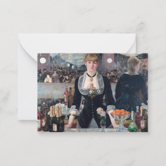 Edouard Manet - Een bar bij de Folies-Bergere Notitiekaartje (Voorkant)