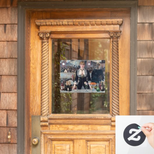 Edouard Manet - Een bar bij de Folies-Bergere Raamsticker (Huis Deur)