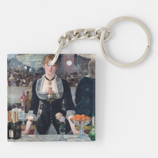 Edouard Manet - Een bar bij de Folies-Bergere Sleutelhanger (Achterkant)