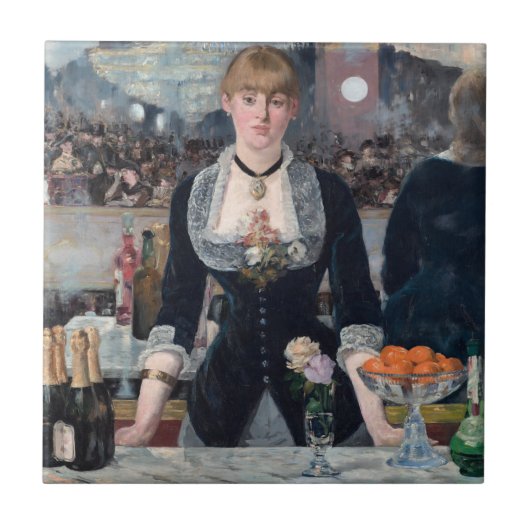 Edouard Manet - Een bar bij de Folies-Bergere Tegeltje (Voorkant)