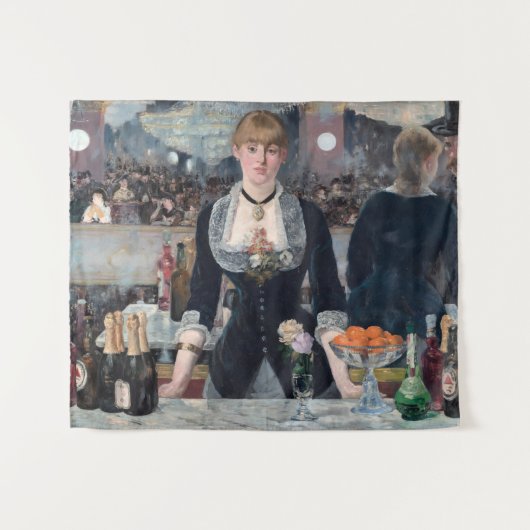 Edouard Manet - Een bar bij de Folies-Bergere Wandkleed (Voorkant (horizontaal))