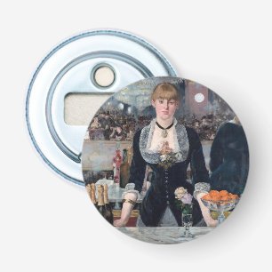 Edouard Manet - Een bar in de Folies-Bergere Button Flesopener