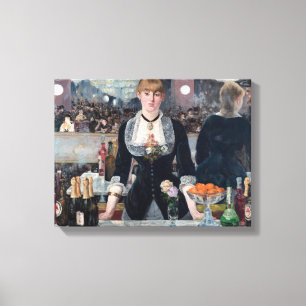 Edouard Manet - Een bar in de Folies-Bergere Canvas Afdruk