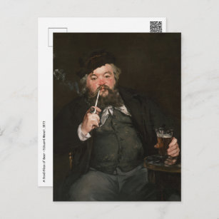 Edouard Manet - Een goed glas bier / Le bon bock Briefkaart