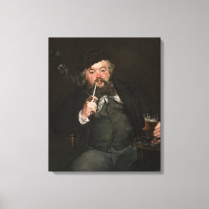 Edouard Manet - Een goed glas bier / Le bon bock Canvas Afdruk
