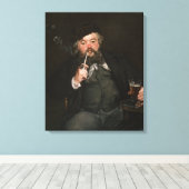 Edouard Manet - Een goed glas bier / Le bon bock Canvas Afdruk (Insitu (Houten vloer))