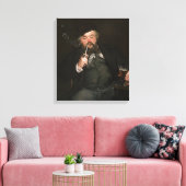 Edouard Manet - Een goed glas bier / Le bon bock Canvas Afdruk (Insitu (Woonkamer))